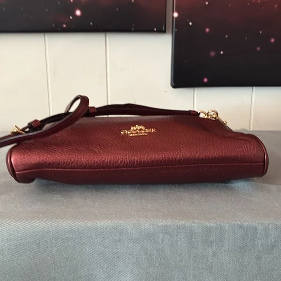 Coach Carrie Burgundy Leather Crossbody - Picture 11 of 11